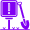 Purple exclamation mark with shovel icon.